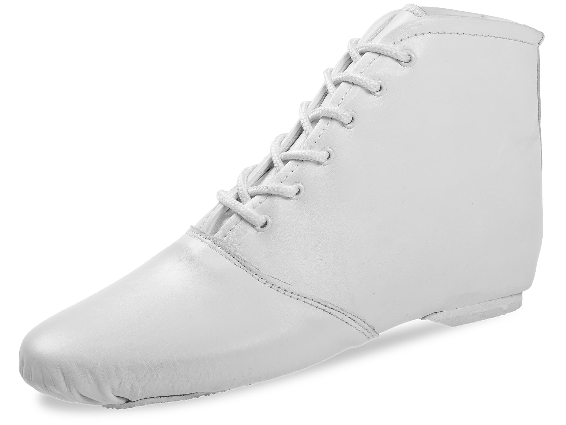 Diamant Gardeschuhe in weiß Leder mit geteilter Gummisohle Turniertauglicher Garde-, Show- & Jazztanzstiefel