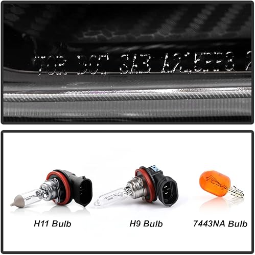 Miniatura 6 de ACANII - Para [modelo halógeno] 2020-2023 Chevy Silverado 2500HD 3500HD Faros delanteros estilo fábrica par izquierdo+derecho