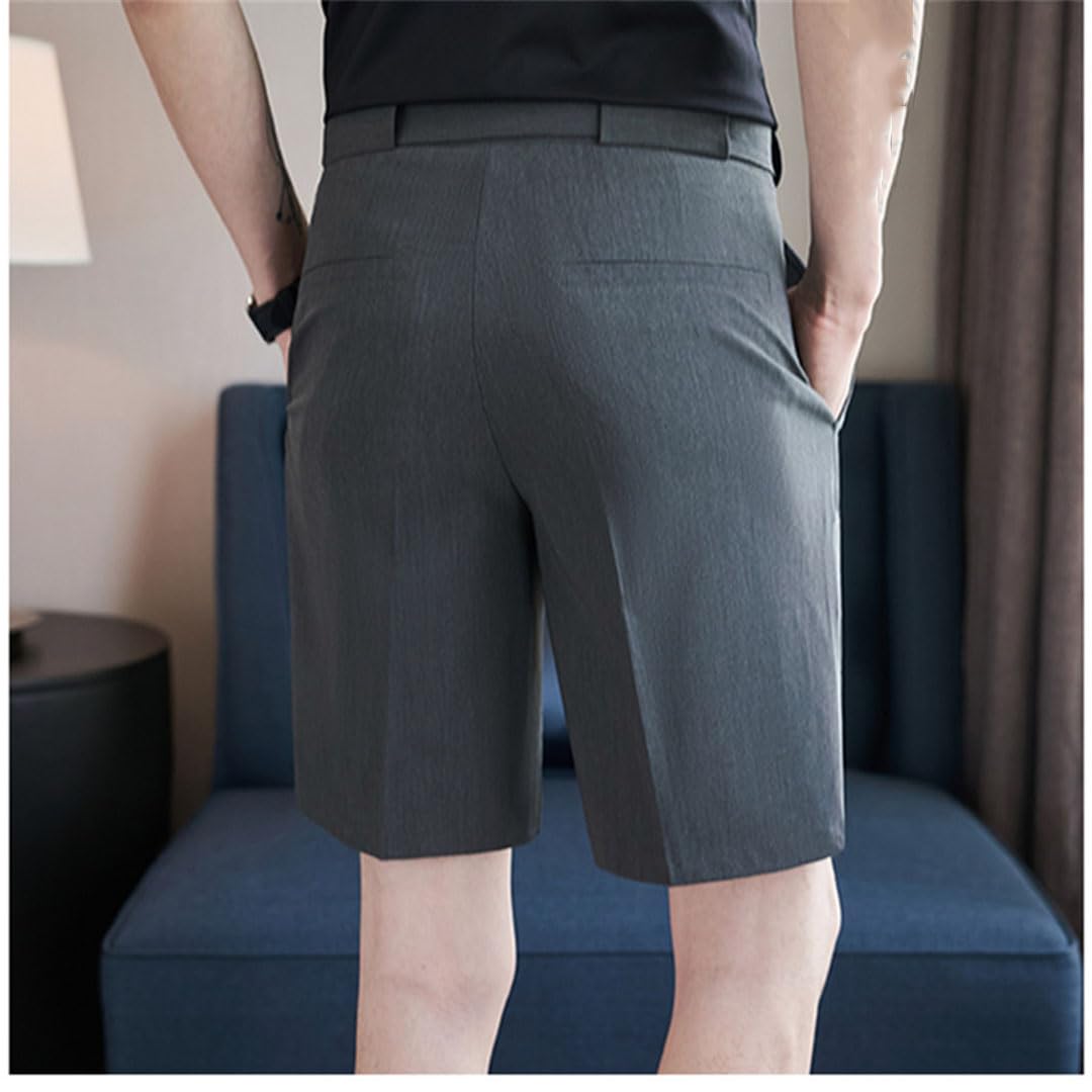 Vogrtcc Pantaloncini da Golf da Uomo Classici con Pieghe sul Davanti per Il Fine Settimana