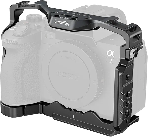 SmallRig A7 IV / A7R IV / A7R V / A7S III / A1 Camera Cage with Built-in Slot for AirTag, for Sony Alpha 7R V / 7 IV / 7S III / 1 / 7R IV