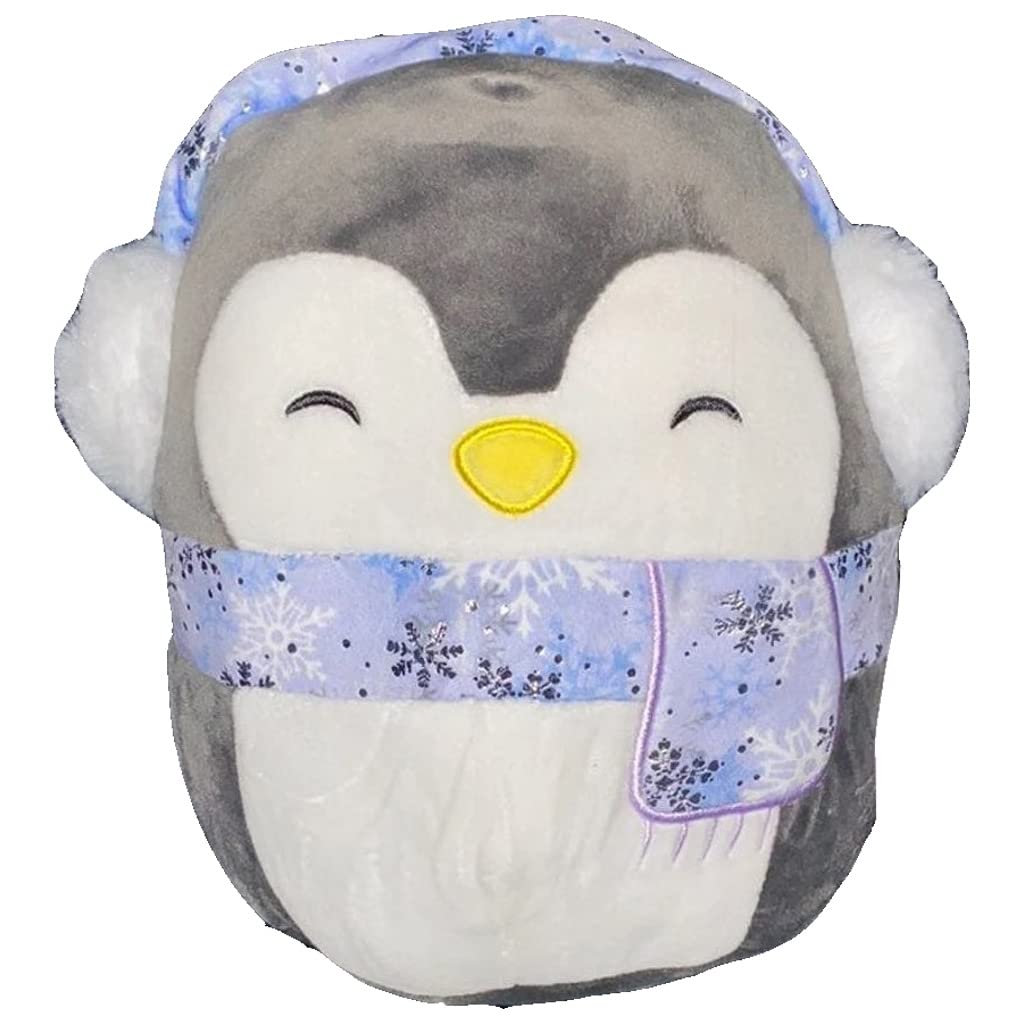 Squishmallows Official Kellytoy Plush 8 Inch Squishy Soft Plush Toy Animals (Luna Penguin (with Scarf & Earmuffs)) โ image 1
