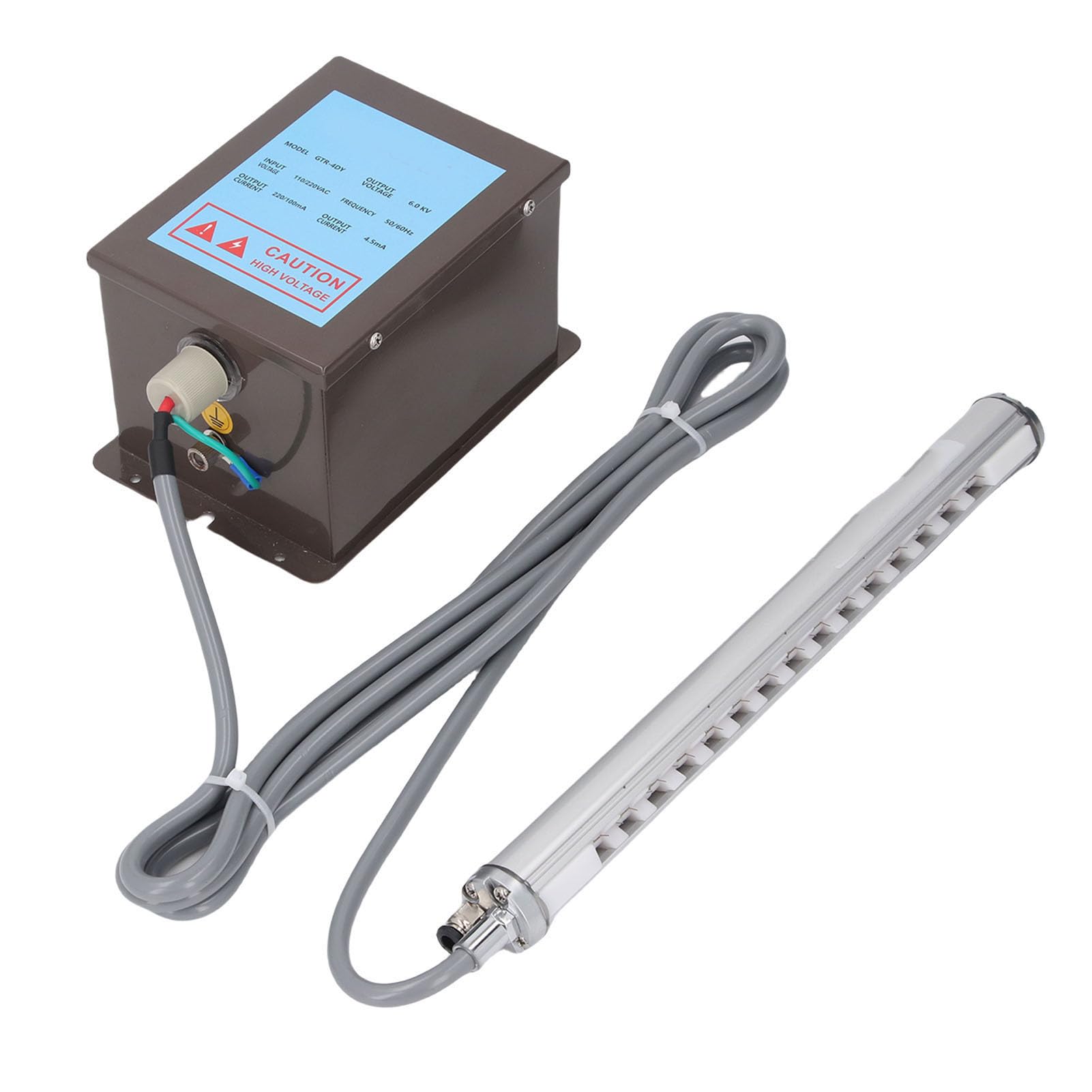 Gonetre Barra de Aire Ionizante de 300 Mm, Varilla de Eliminación Antiestática de Aluminio de bajo Ruido para Equipos de Potencia de Salida de 7,0 KV, con Eliminación de Estática y