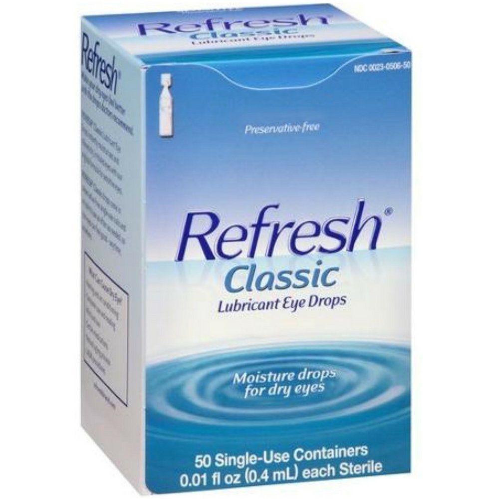 REFRESH Classic Lubricant Eye Drops Single-Use Containers 50 Each (Pack of 4)