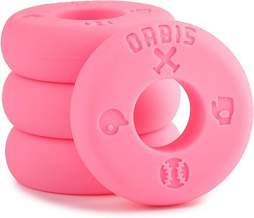 Miniatura 10 de Orbis - Anillos de estrangulamiento con agarre de bate con iconos de béisbol, paquete de 4, apilador de perilla de murciélago para béisbol juvenil,