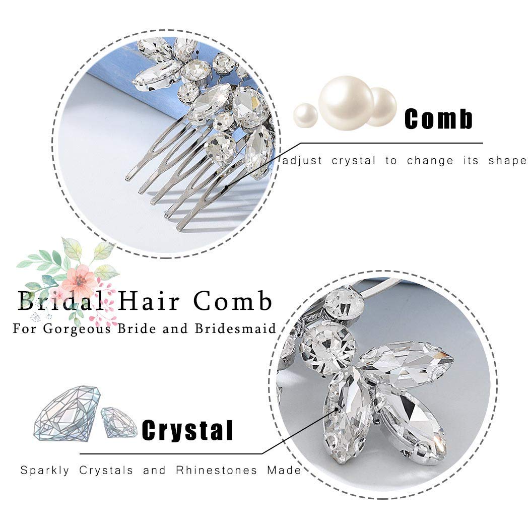 Pettine Per Capelli Da Sposa Con Cristalli Marchese E Finitura Oro Rosa - Accessorio Elegante Per Matrimoni E Feste