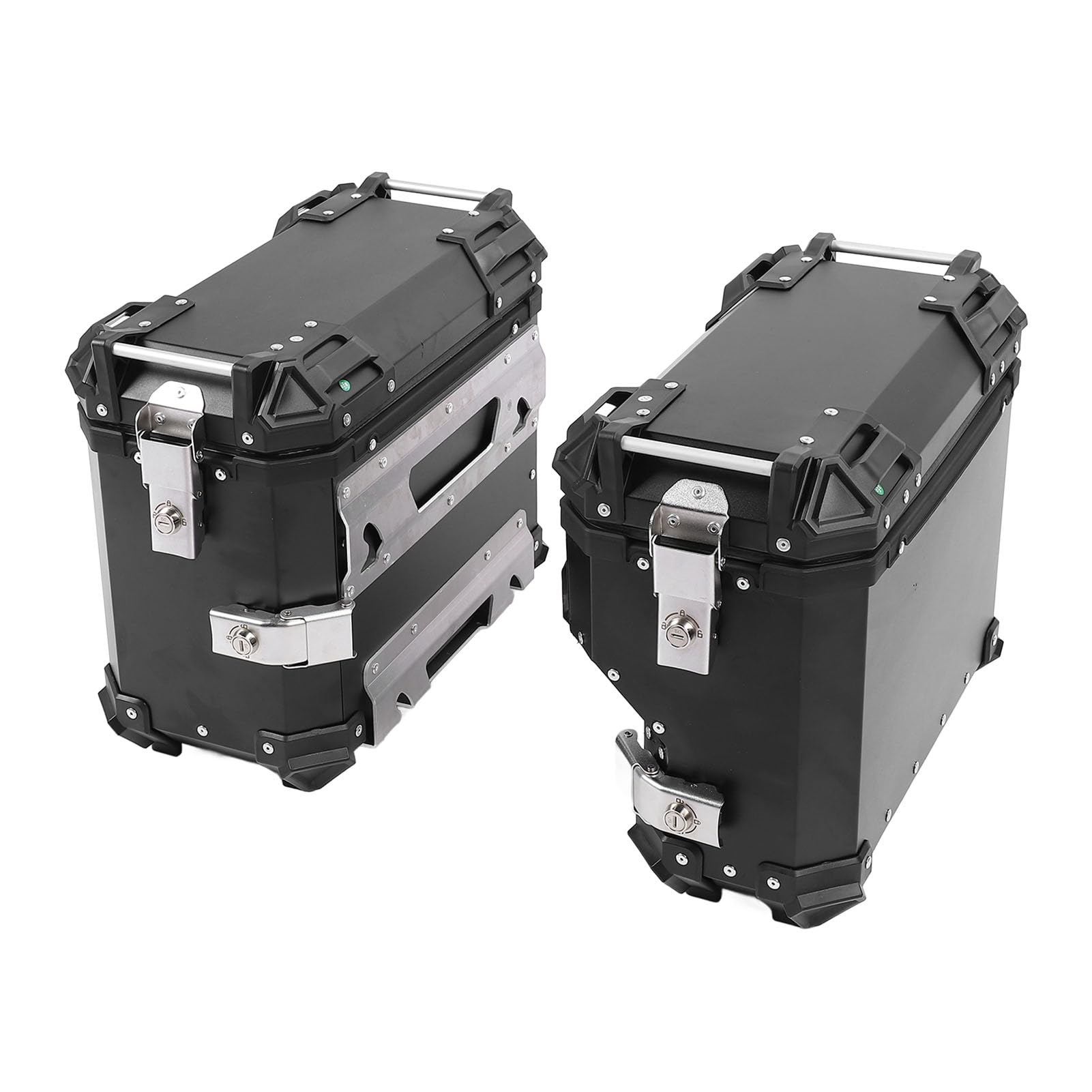 Akozon Akozon 38L Wodoodporne Aluminiowe Motocyklowe obudowę z blokadą i Szybkim Zwolnieniem - Universal Left Pight Torage dla Kasku i Bagażu (BLACK)