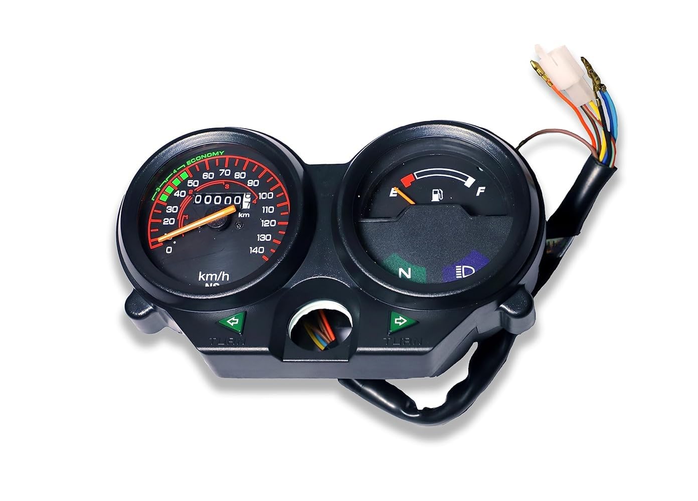 OHITO Motorcycle Speedometer Tachometer Liquaid Crystal Instrument Gauge Odometer with Fuel Meter Indicator compatible with Splendor old