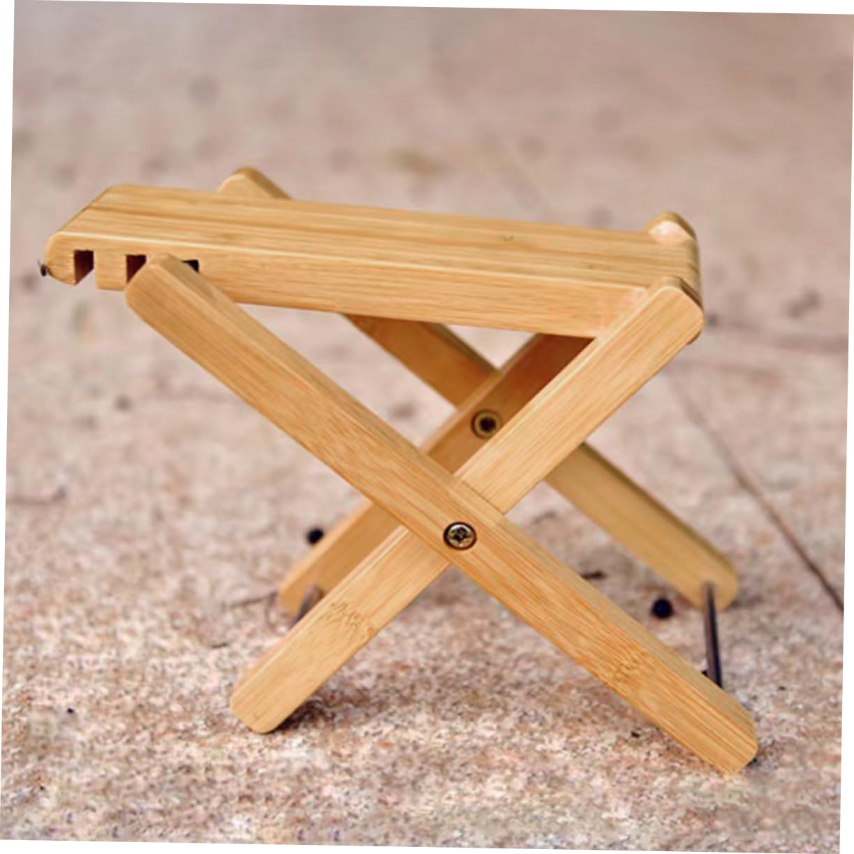 SUPVOX Sgabello Poggiapiedi Sicuro e Pratico Pieghevole per Chitarra in Legno Marrone con Borsa Portaoggetti per Camera da Letto e Soggiorno