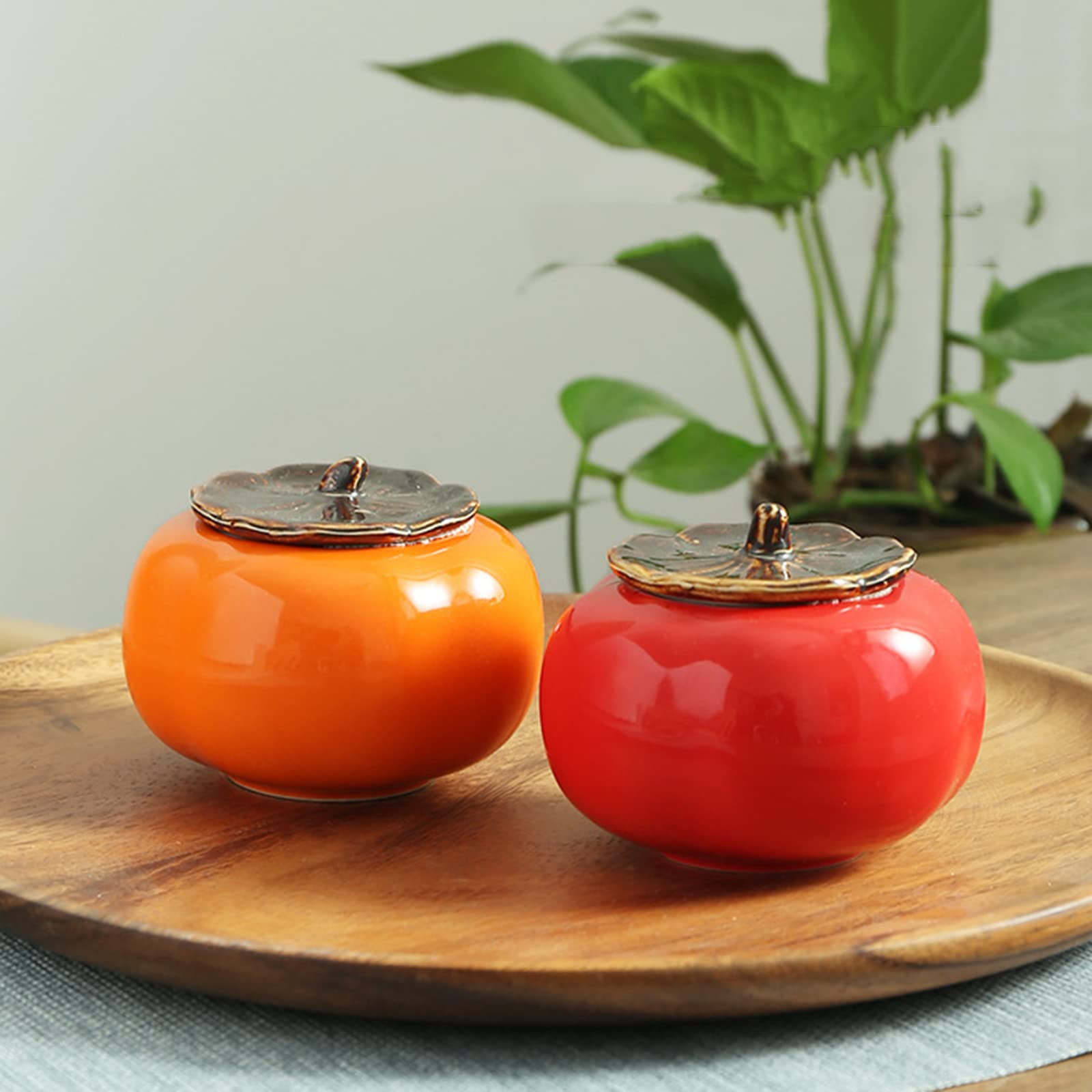 Amazon｜ティーキャニスター 保存容器 茶筒 密封容器 蓋付き 陶器 茶葉