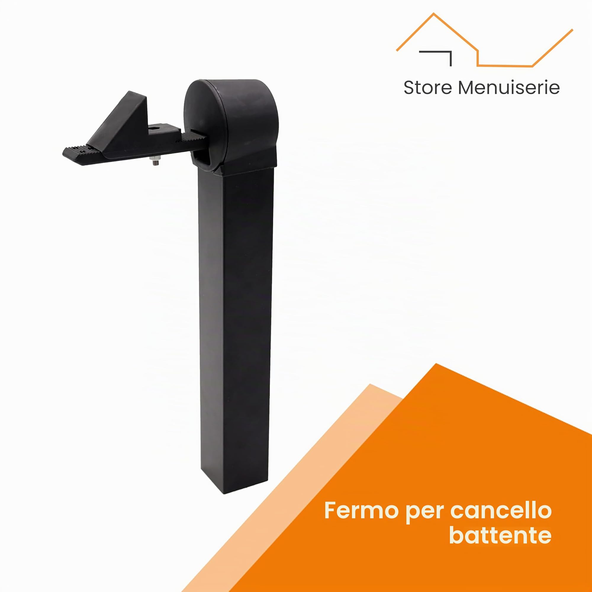 Fermo per cancello a battente e tubo, arresto in composito, tubo in alluminio, sistema di chiusura automatica resistente