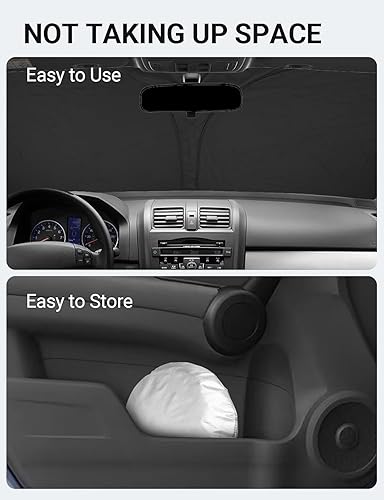 Vista 503 de Proadsy Parasol para parabrisas para BMW X1 F48 2016-2022 de 4 capas plegable, protector de parasol frontal que bloquea los rayos UV y mantiene