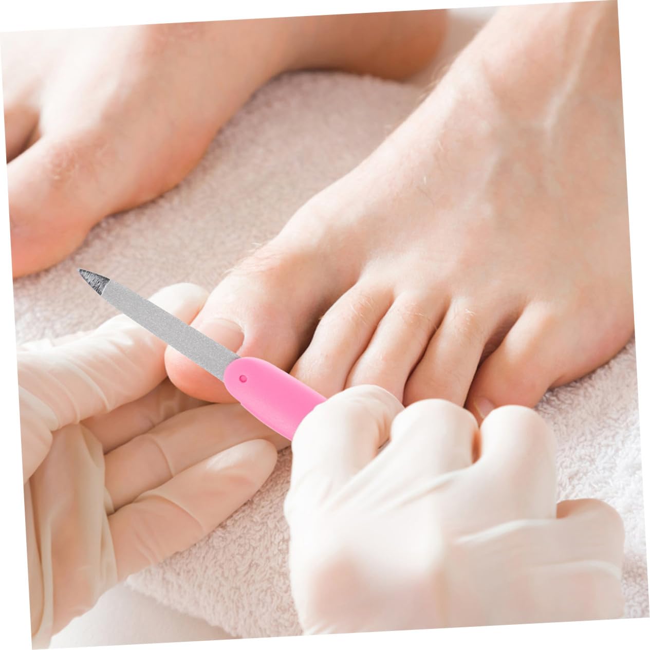 FRCOLOR 8 per Unghie Pieghevoli Mini Limetta Doppia Faccia Lavabile Satinata Design Compatto per Manicure e Pedicure
