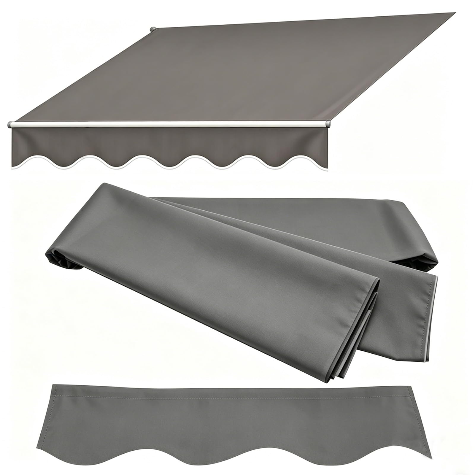 Tenda da Sole per Giardino Patio Telo di Ricambio Retrattile in Poliestere