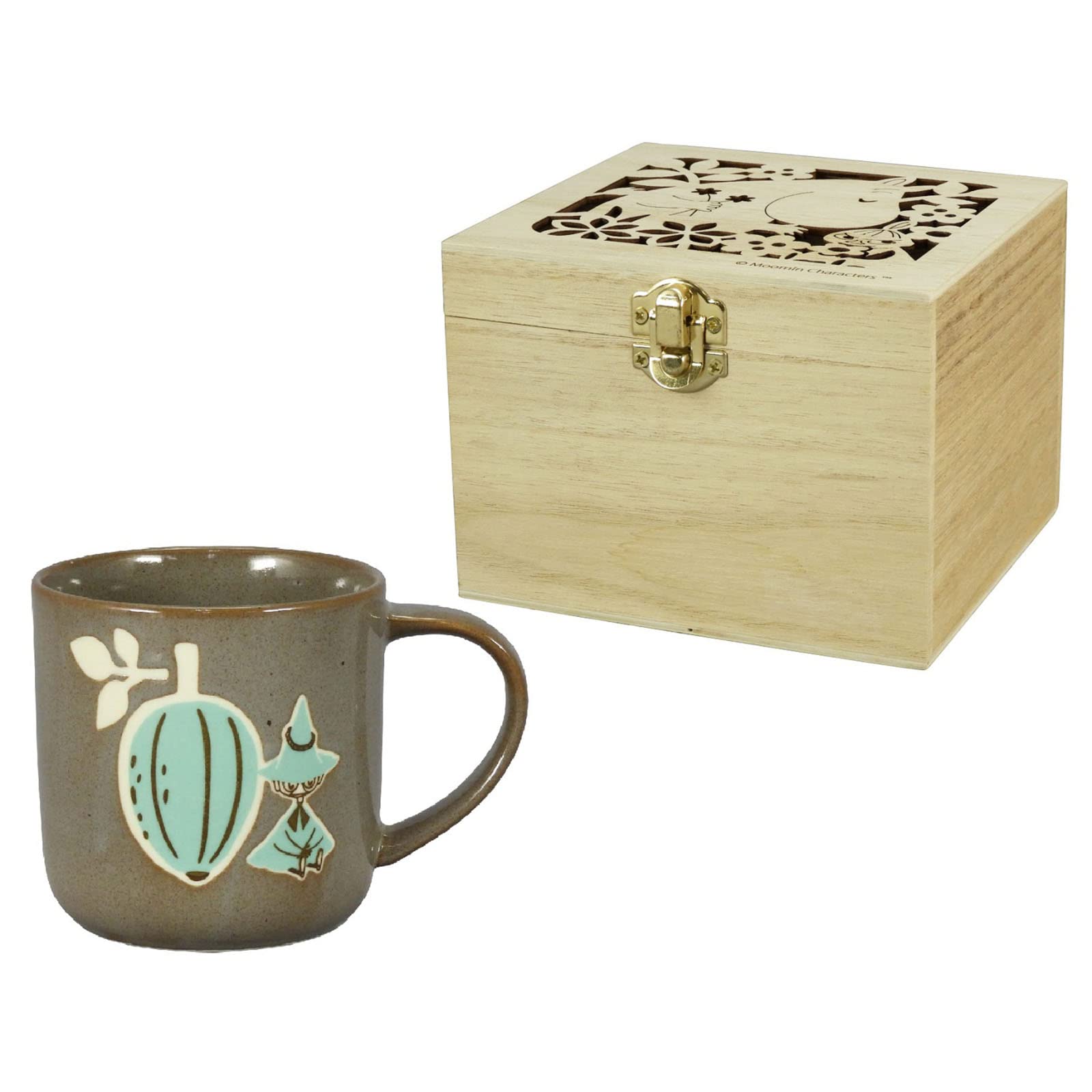 山加商店(Yamakasyoten) Moomin MM6803-11H Mug, Approx. 11.8 fl oz (350 ml), Wooden Box, Snufkin, Microwave, Dishwasher Safe, Made in Japan
