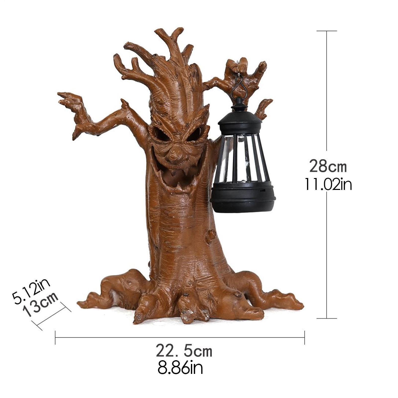 Statue di Halloween Ornamento Fantasma Albero Esterno con Lanterna Solare