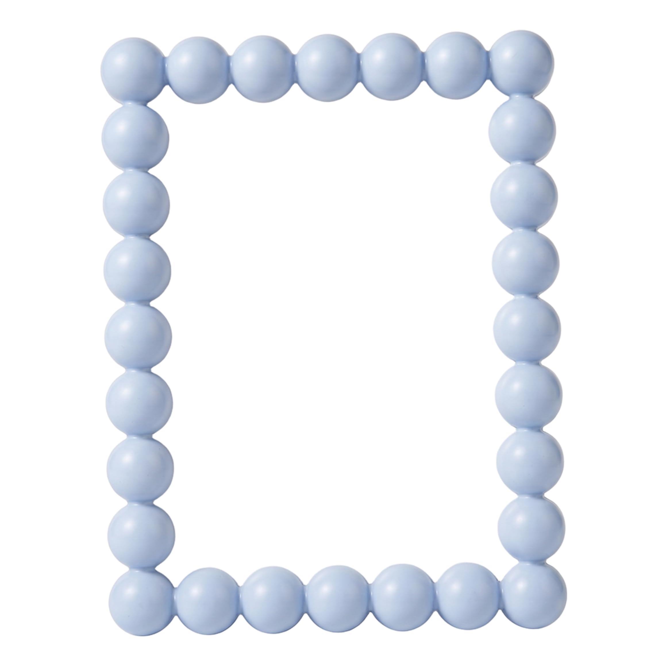 Gemuseeee Cute Picture Frames Funky Picture Frames with Unique Beaded Border Design, Desk & Wall Mountable Fits 4x6 Inch Photos, Blue