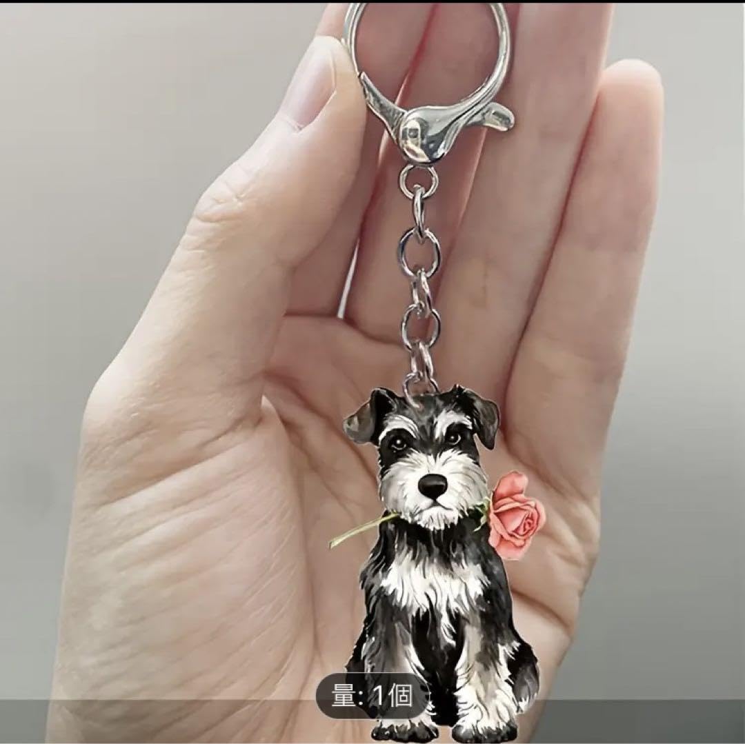 ☆sold out☆じゃらじゃらキーホルダー ミニチュアシュナウザーGeorge 