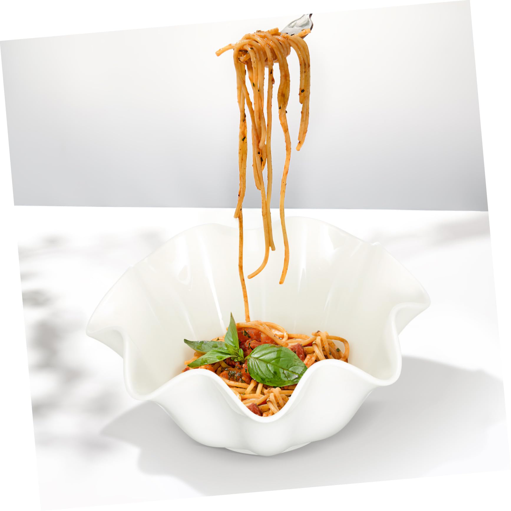Hemobllo Cuenco de Cerámica white 880ml, Resistente al Calor, para Sopa | Acabado Borde Enrollado, Uso en Restaurantes y Fiestas, Pieza Multiusos para Noodles