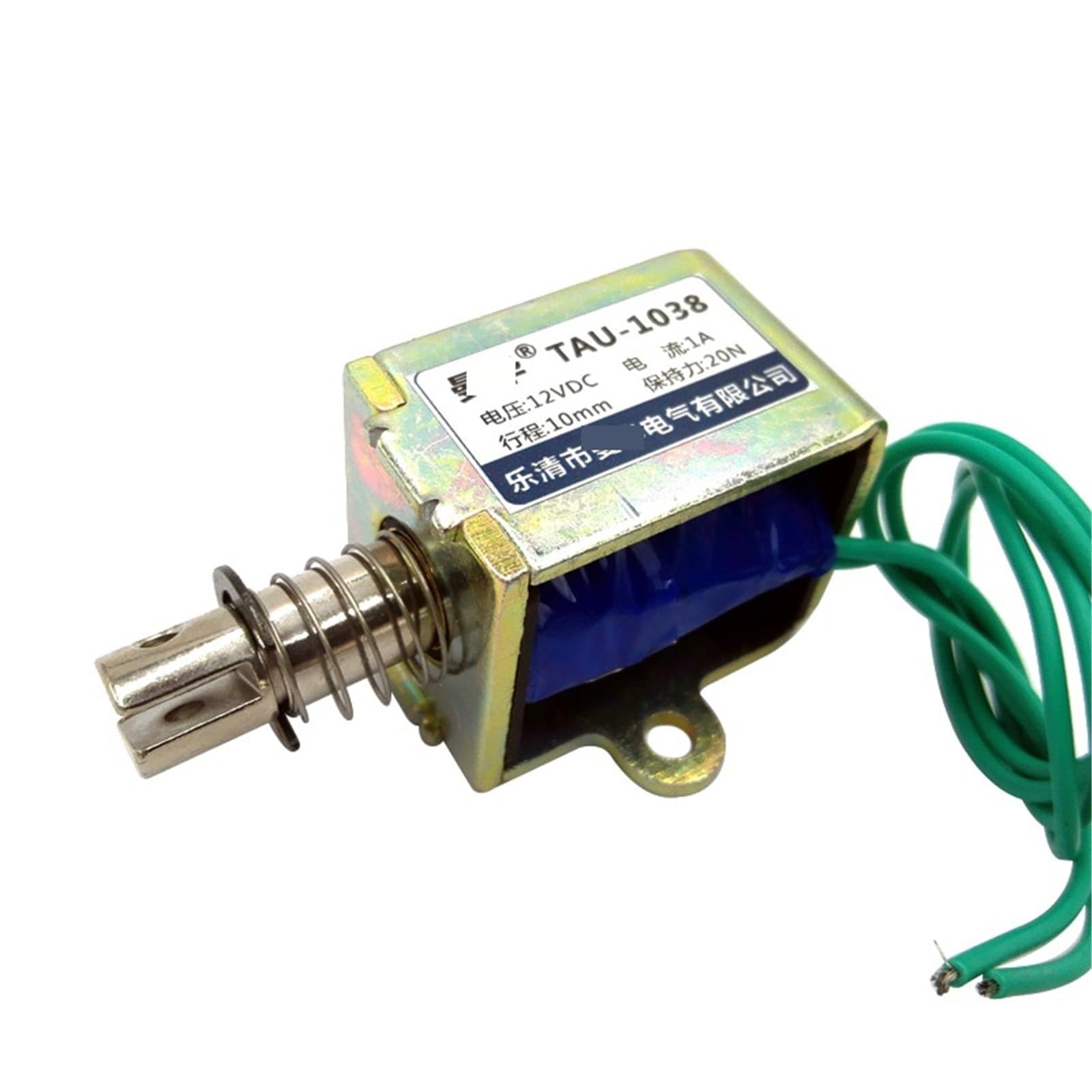 DC 12 V 24 V siła utrzymywania 20 N typ pchania i ciągnięcia rama elektromagnes TAU1038 odległość podróży 10 mm 15 W 1 szt. (24 V DC)