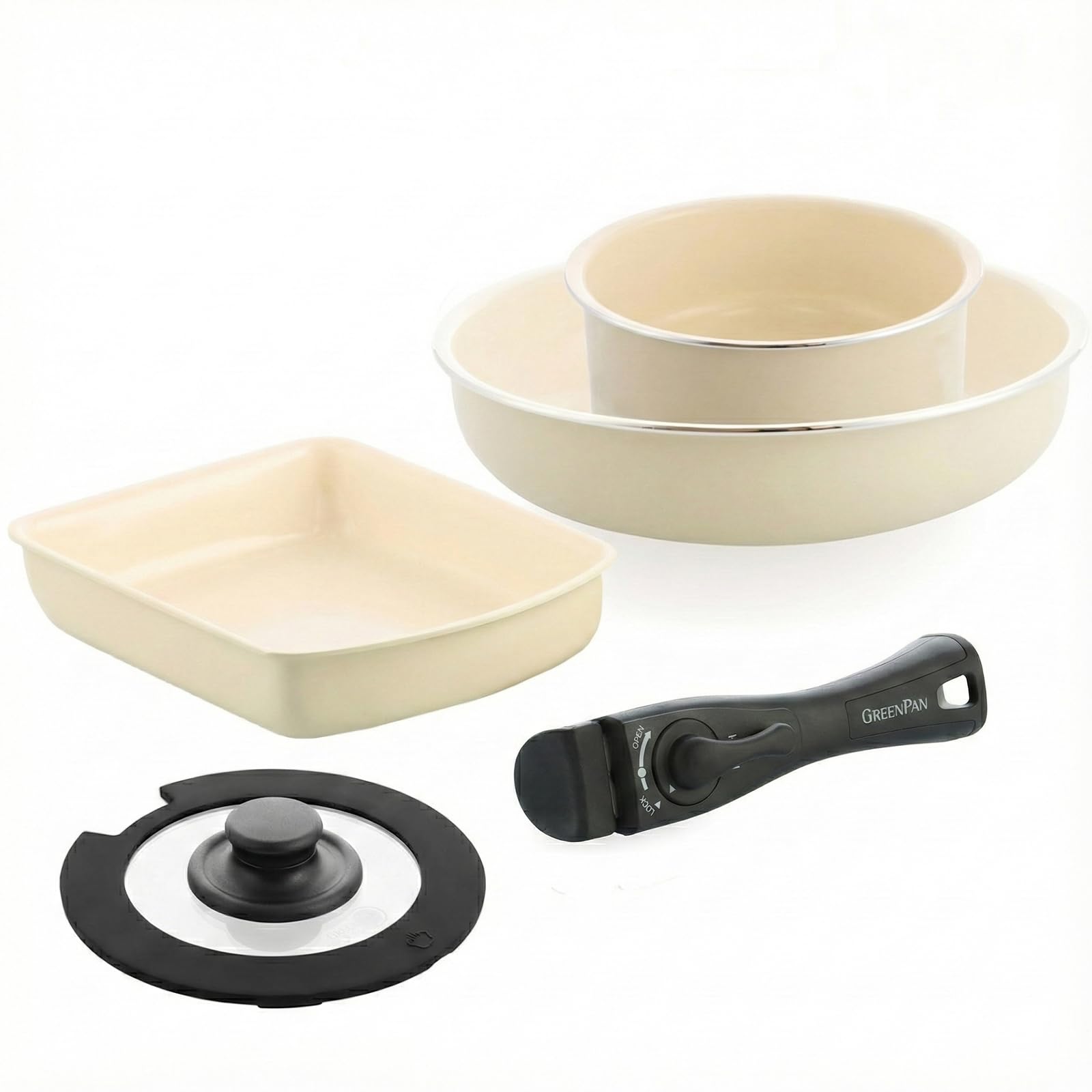 Amazon.co.jp: 【Amazon.co.jp限定】グリーンパン 鍋・フライパン 5点