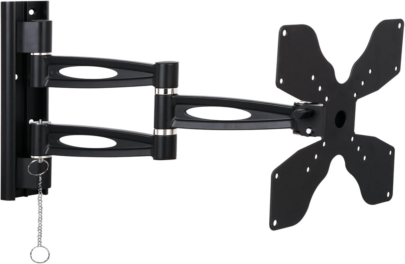 408L Locking Heavy Duty Articulating Wall Mount - Great for Mounting TVs in RVs Campers Trucks Boats Fits Up to 55" TVs with VESA Hole Patterns up to 200x200 (Black)