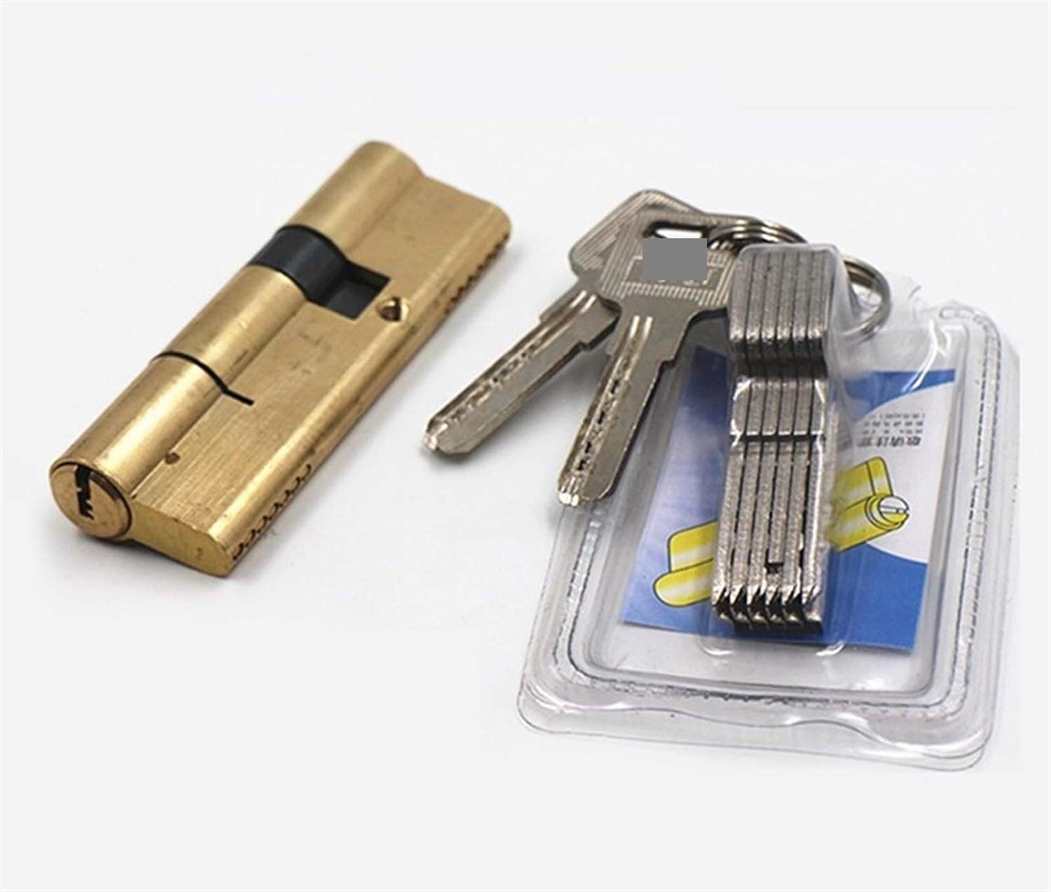 Barrel Lock, Lock 65 70 80 90 115mm AB Key Anti-Theft Brass Door Extended Core Barrel(85(32.5 52.5))