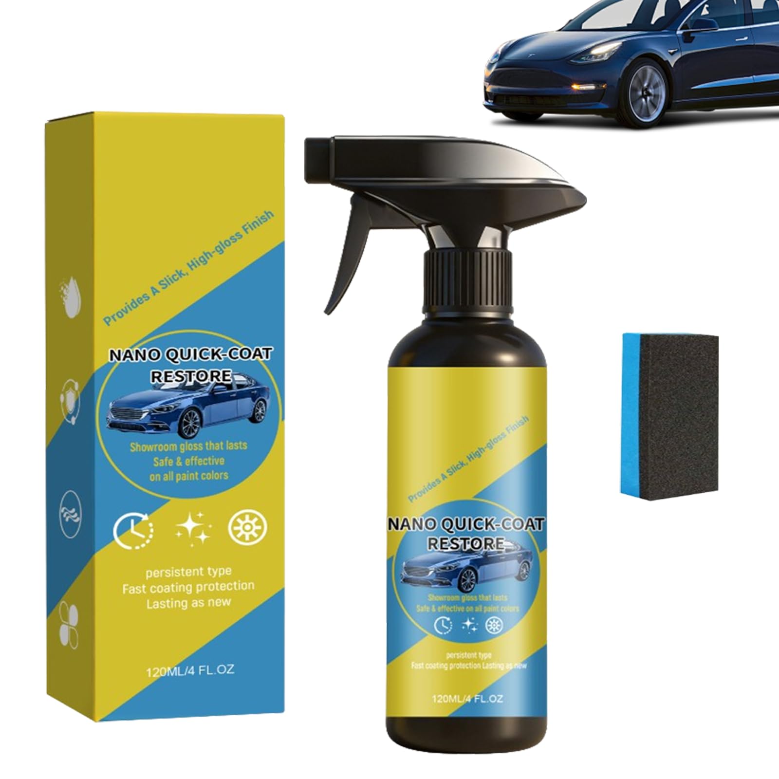 Car Nano Quick-Coat Restore-Coating Spray, Advanced Automobile Quick-Acting Coating Agent,Quick Effect Coding Agent Car Coatings Spray,Dust Proof And Glazing Effects Long-Lasting,Daily Maintenance (1) - 1