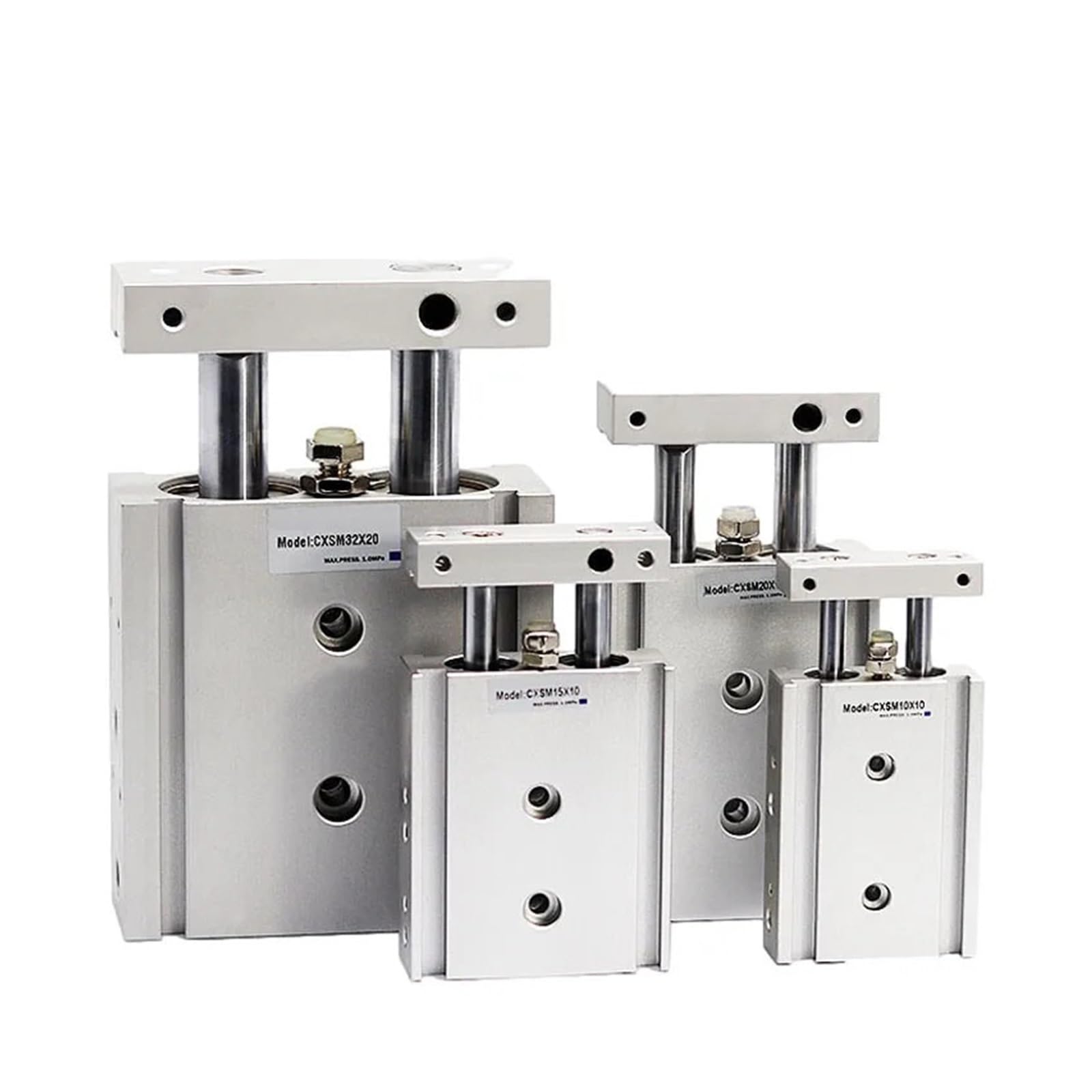 Vérin double arbre CXSM petit modèle course 150mm à double tige robuste