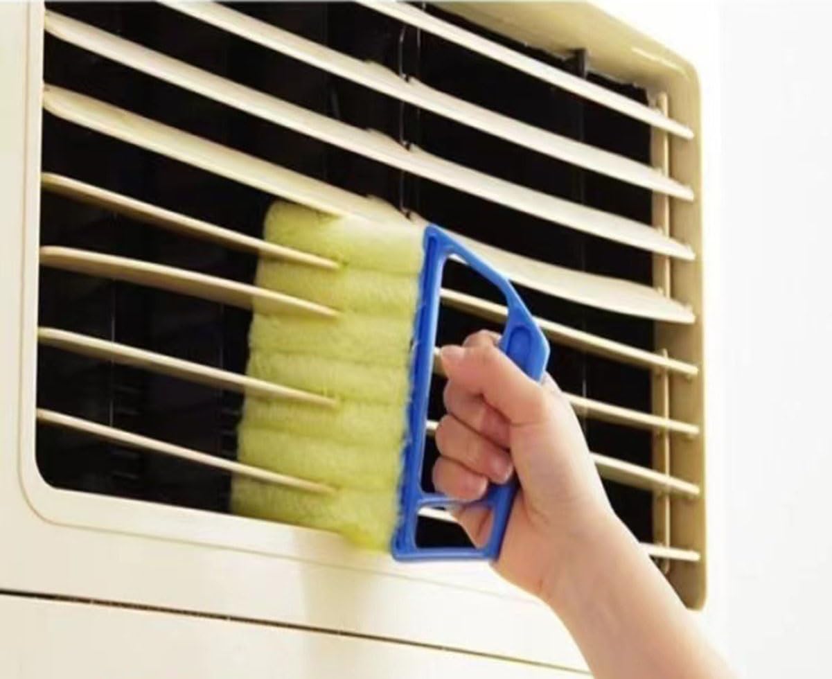 2 uds Cepillo Limpiador de persianas, Mini Limpiador de persiana Veneciana de Ventana de Mano Herramienta de Plumero Lavable for toldos, revestimientos, Coches, Ventiladores