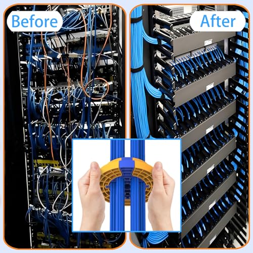 Wire Comb with 10pcs Cable Ties, Ethernet Cable Organizizer Tool for Comb Any Cables or Wires with a Diameter Up to 1/4 inch - Image 3
