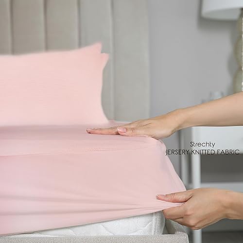 Miniatura 2 de Dormlony Juego de sábanas bajeras de muselina de algodón tamaño individual XL, suave y transpirable, 2 piezas (1 sábana bajera, 1 funda de