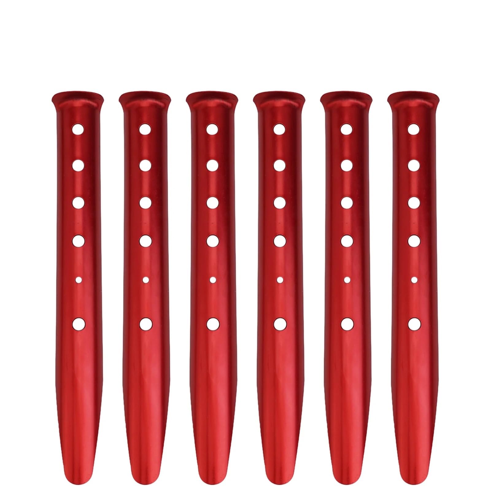 Piquets de Tente Sable en Forme U, 20 pièces, piquets Neige, Clous Alliage d'aluminium, for Plage, Camping Plein air, Accessoires pour Tentes(Red)