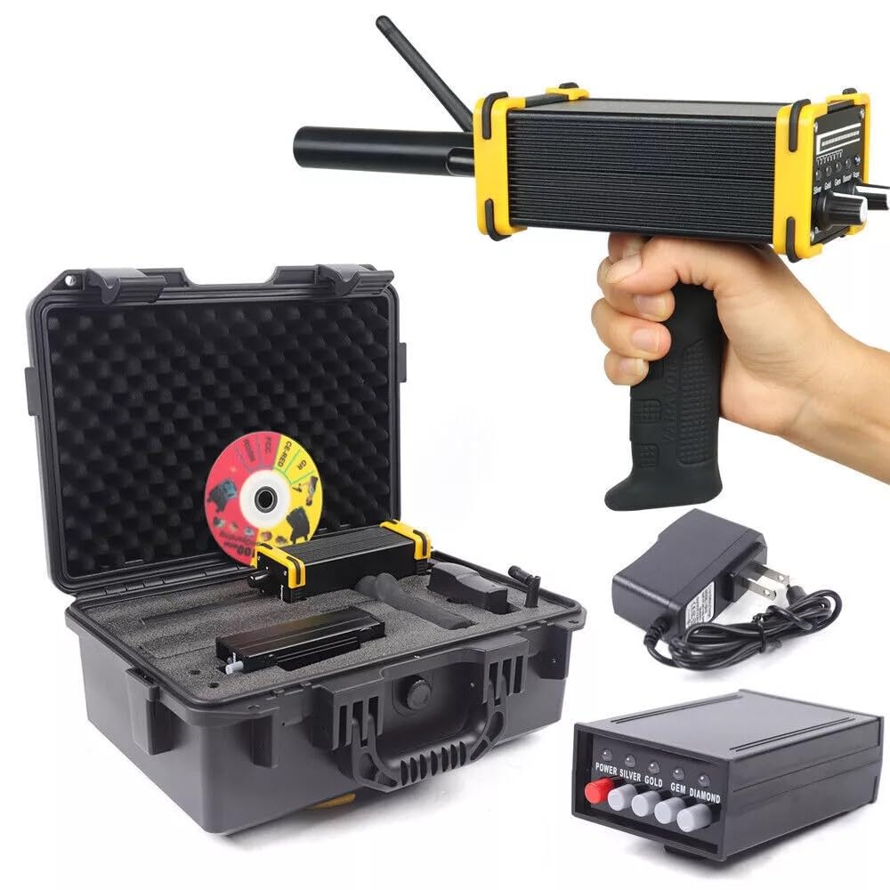 GR-100 1000M Metal Detector, Long Range Digital Metal Treasure Detector LED Screen, Professional Metal Finder, for Gold, Silver, Gem, Diamond Detector, Depth Measurement 30m, Portable Ground Scanner