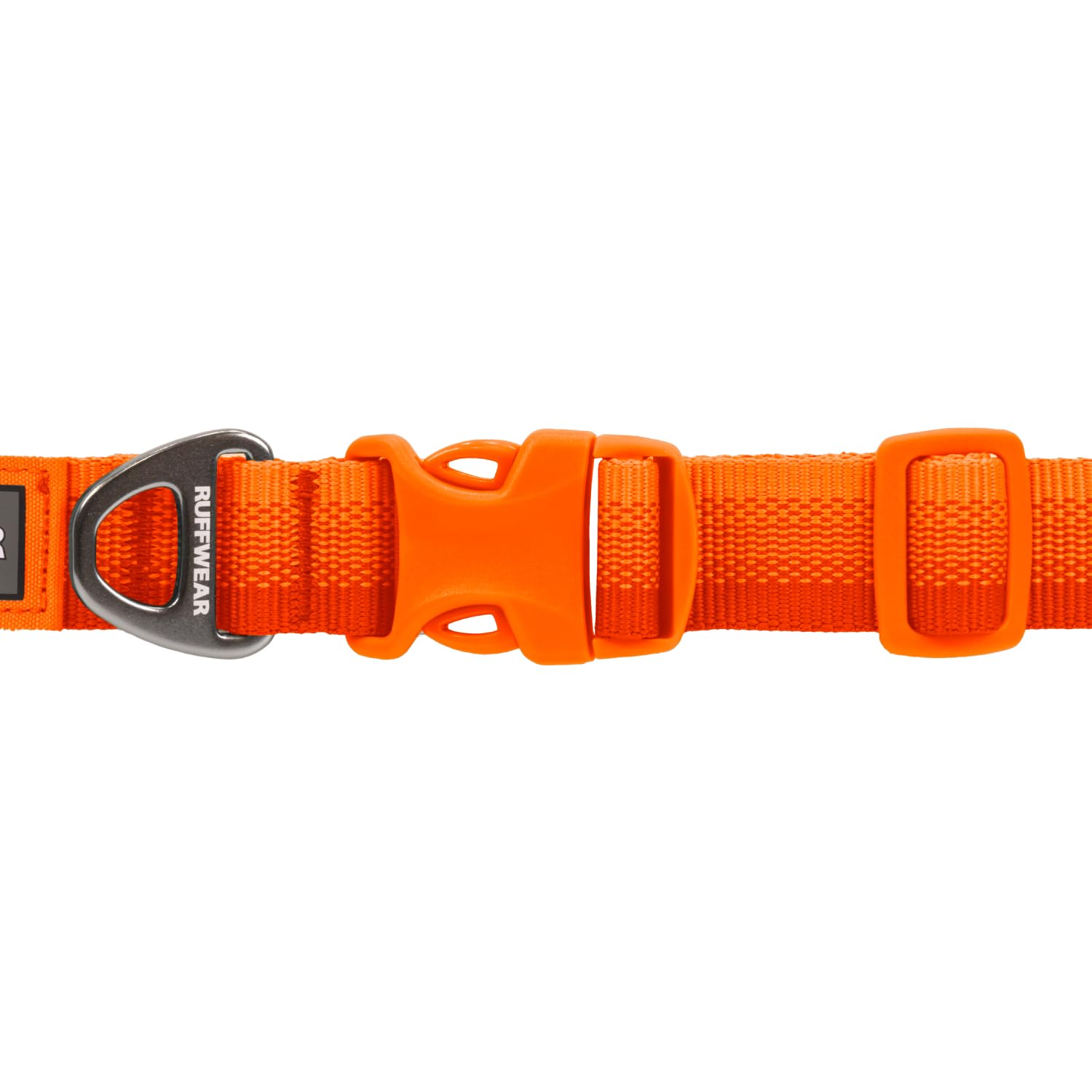 Ruffwear Front Range-Halsband, Hundehalsband mit V-Ring, längenverstellbares Haustier-Hundehalsband, bequemer weicher Stoff, Haustierhalsband mit Hundeleinen-Befestigungsring, Blaze Orange