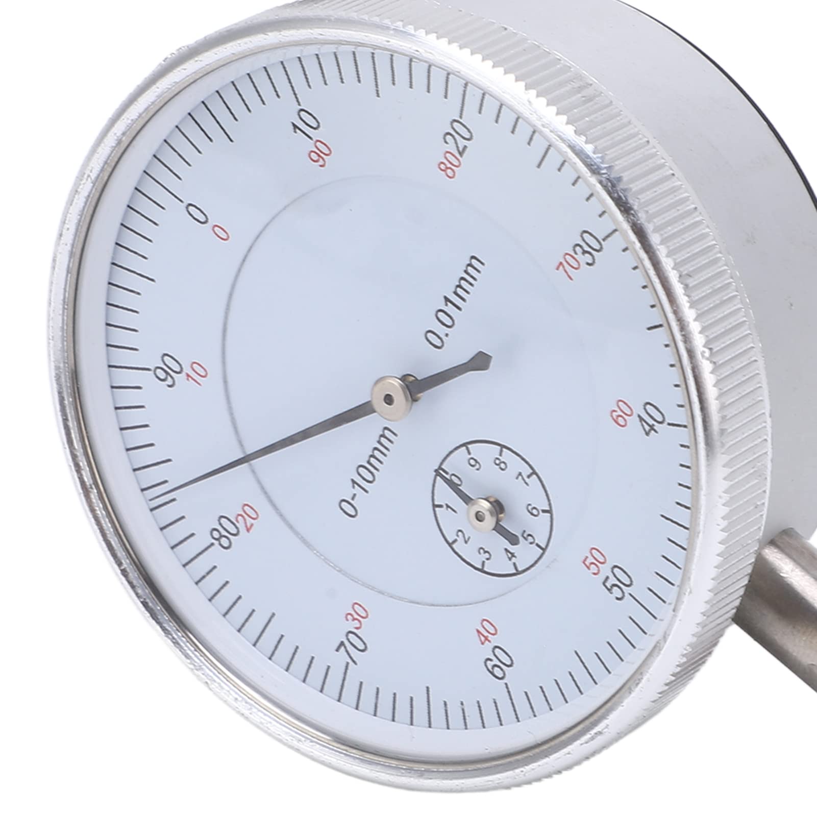 Comparateur à Aiguille, Noyau Intérieur Antichoc, Manchon en Laiton intégré, Couvercle Transparent, Comparateur à Cadran Mécanique Résistant à l'usure pour une Mesure de Précision (0-10mm)