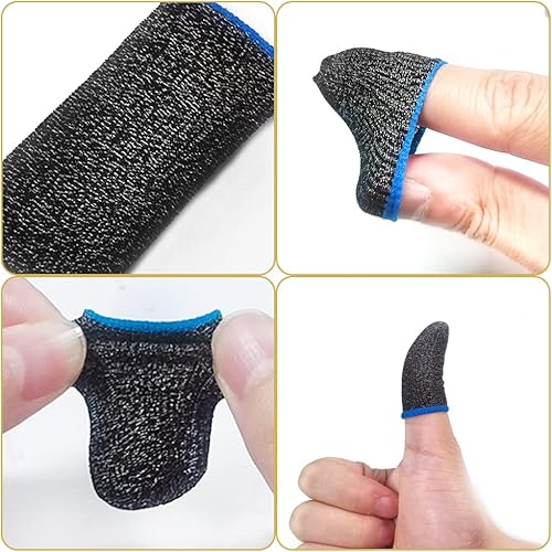 Miniatura 5 de maxin 40 fundas para dedos para videojuegos, protector de pulgar para jugadoresPUBG, reglas de supervivencia, Knives Out Mobile Game Controller