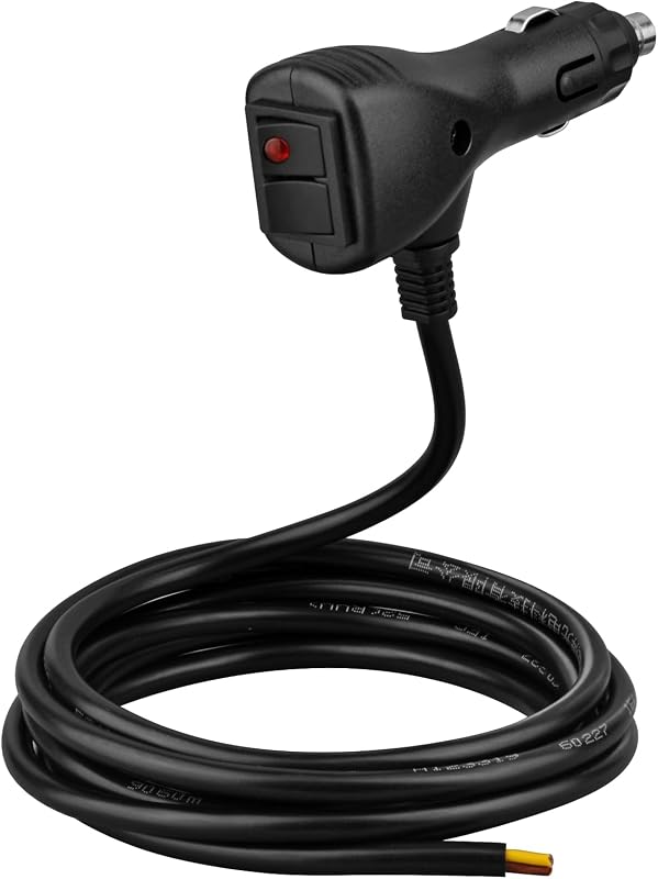 Extensão de acendedor de cigarro 12 V Jtron com interruptores – 3 m
