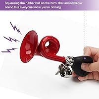 Coolrunner Retro Bugle Horn - Vintage Metal Clown Bike Horn, Loud Snail Air Siren for Bicycles, Kids Bikes, Golf Carts