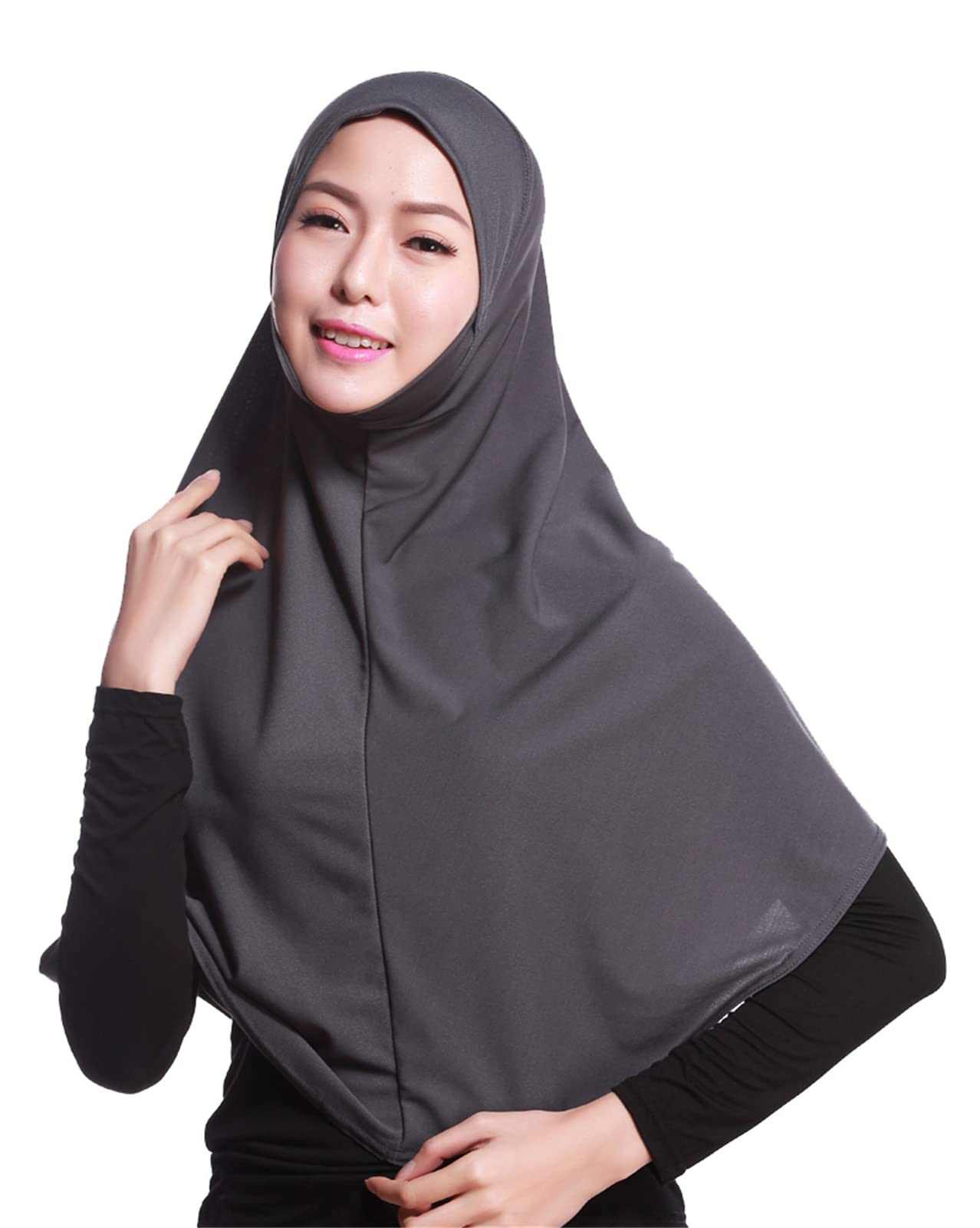 Each Women Women's 7 1 Piece Amira Muslim Hijab Cotton Blend Soft Islamic Hijabs Solid Abaya Hijab Scarf Ready To Wear