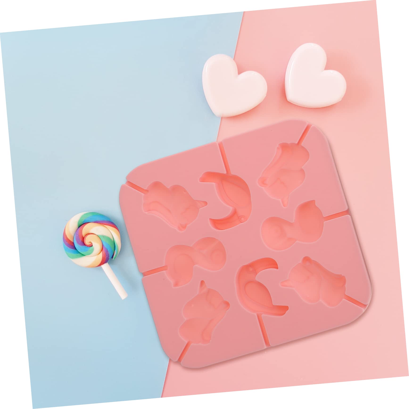 Amosfun 5 Ensembles Moule Flamant Rose Moules À Glaçons Outil De Fabrication De À Bricolage À Pour La Maison À Glace Gel De Silice 2 Pièces * 5