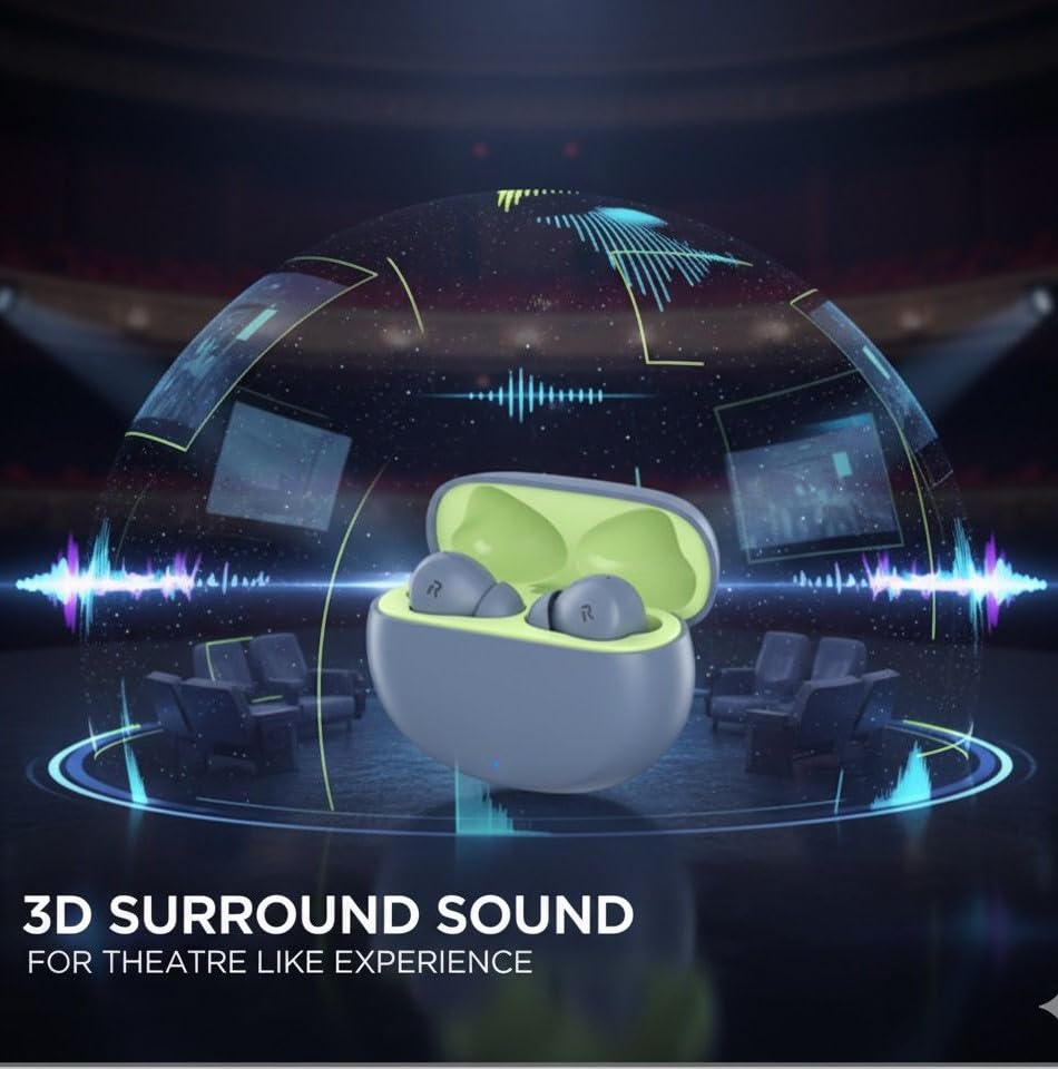 Image of NORD Buds 3 Truly Wireless in Ear Earbuds with 50H Playtime, AI-ENC Mic, 45ms Low Latency Gaming, 13mm Bass Drivers, Type-C Fast Charging, Made in India, Touch Controls, IPX5 Ear Buds (Blue)