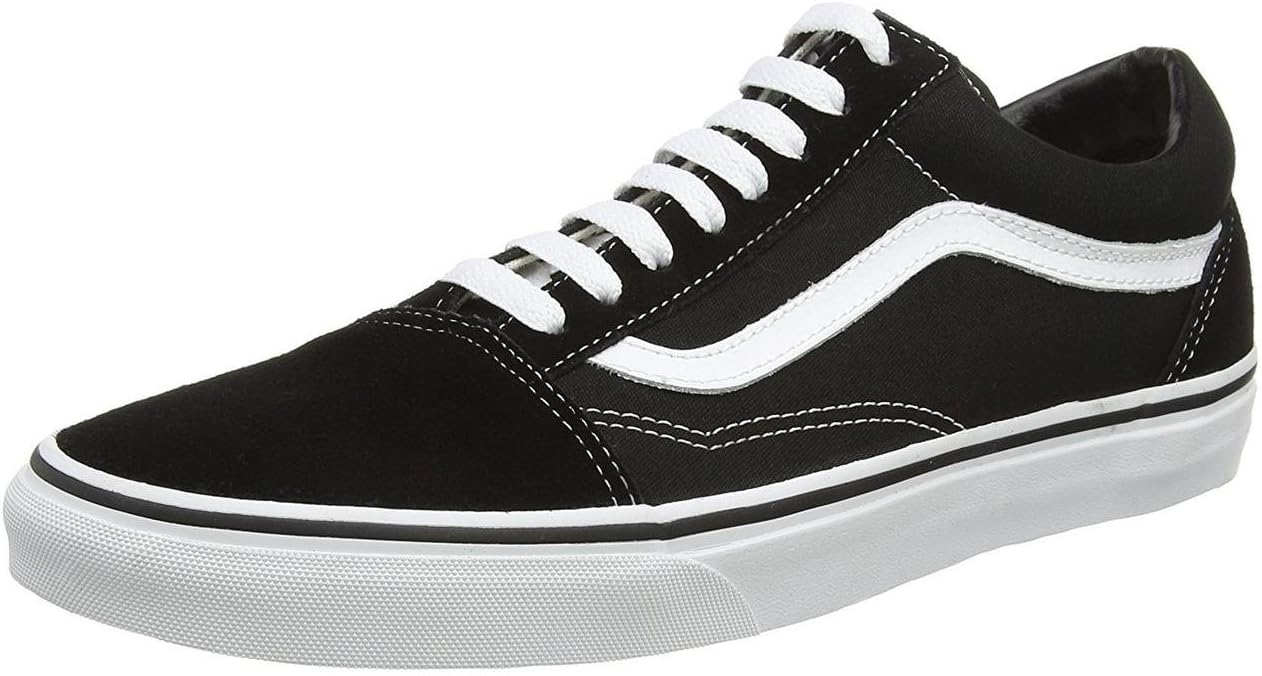 Vans Unisex Old Skool Skate Shoe (41 M EU/10 B(M) US Women/8.5 D(M) US Men, Black (Black/White)