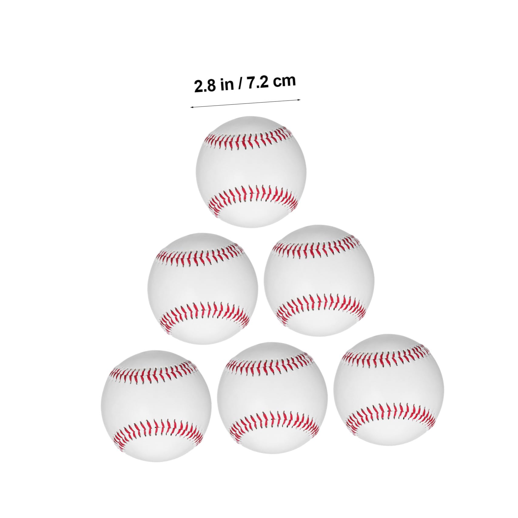 Anneome Balones de Entrenamiento de Béisbol 6 Piezas Color Claro PVC
