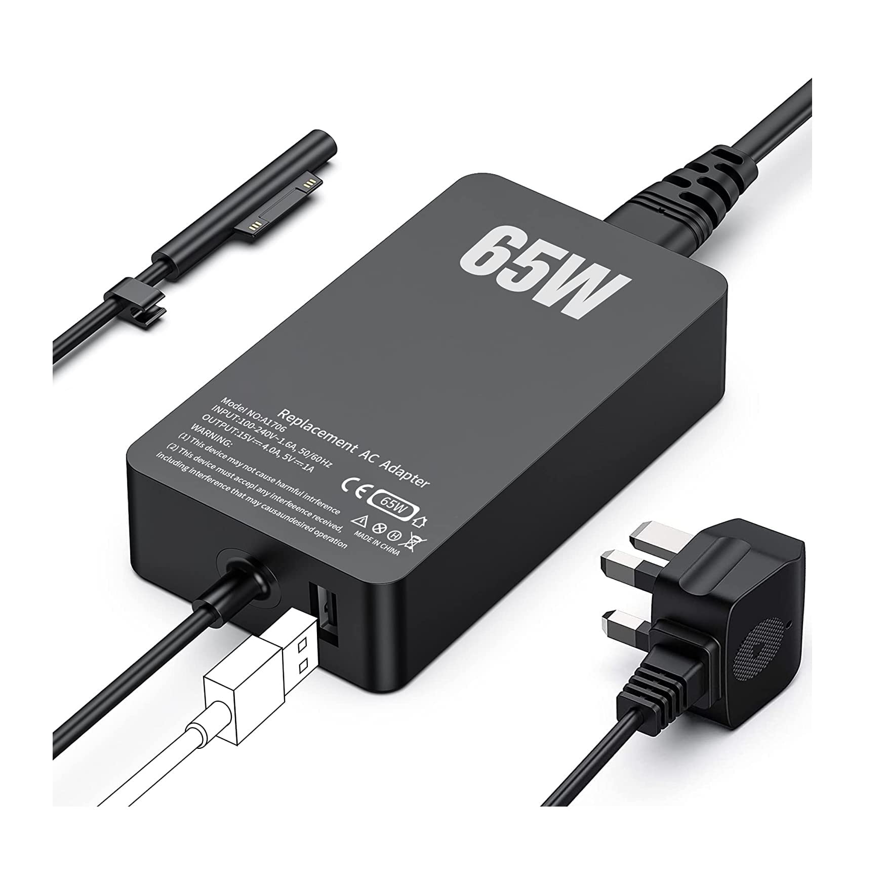 Chargeur E-TECH SC1260 15V-24V 5A Avec USB - Occasion Mais Excellent état - Compatible Multiple