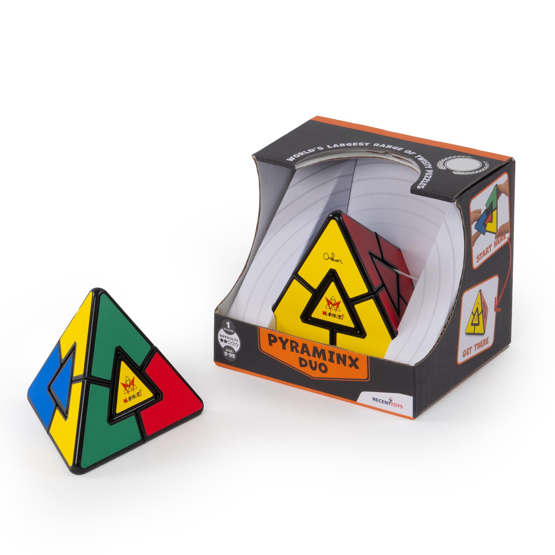 Meffert's Pyraminx Duo - The Original Starter Diamond Brainteaser Puzzle Challenge from Recent Toys - Travel Friendly Fun for Ages 9 - Adult…