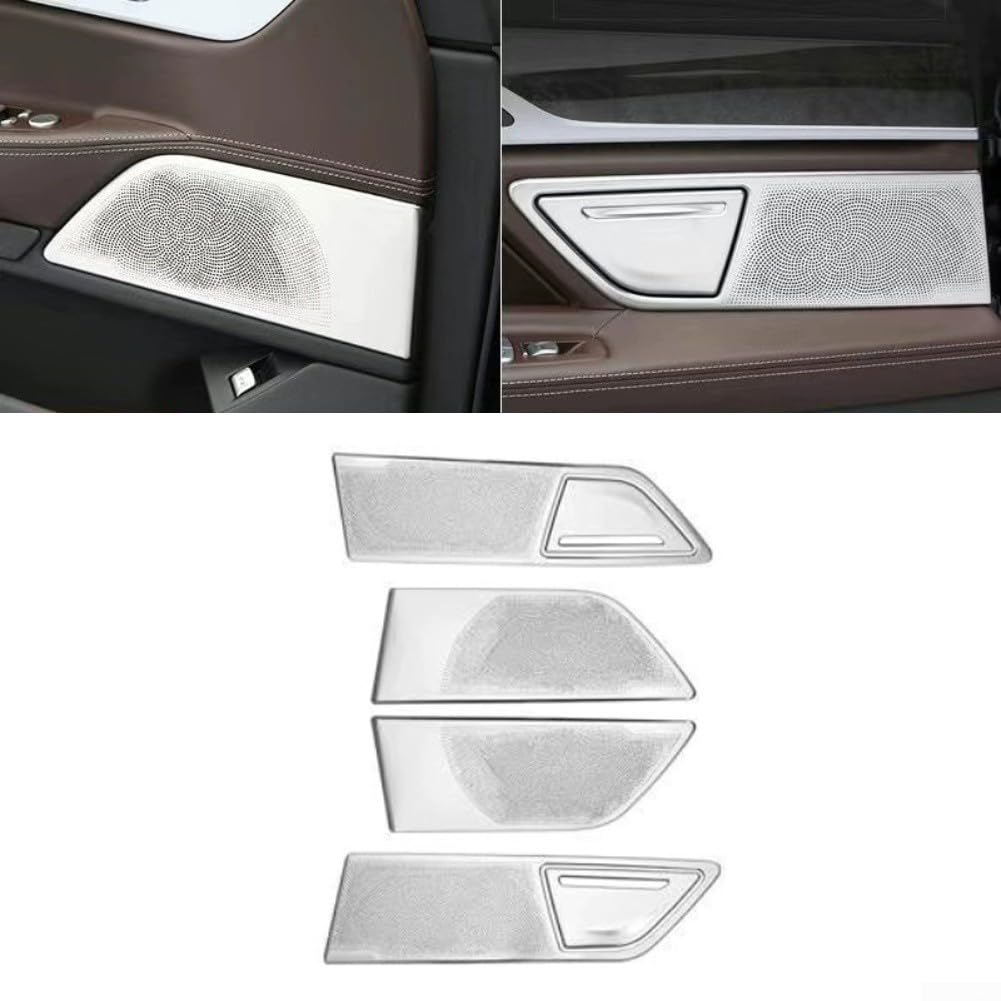 Passend für BMW 7er für g11 G12 2016-2021, Passend für BMW 7er | Silver Stainless Steel, Covers Scratches, Sleek Finish, für Easy Install, Fits 2016-2021, 6-piece Set