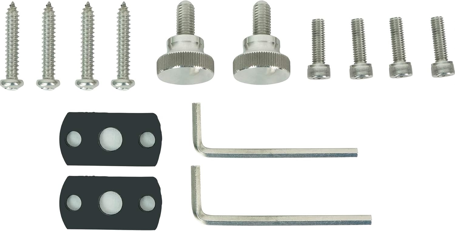 Rockville Pair MAC360W 360 Swivel Wakeboard Tower/Surface Mount Clamps, Marine-Grade Aluminum, Durable White Finish, Easy Install, for Marine Audio