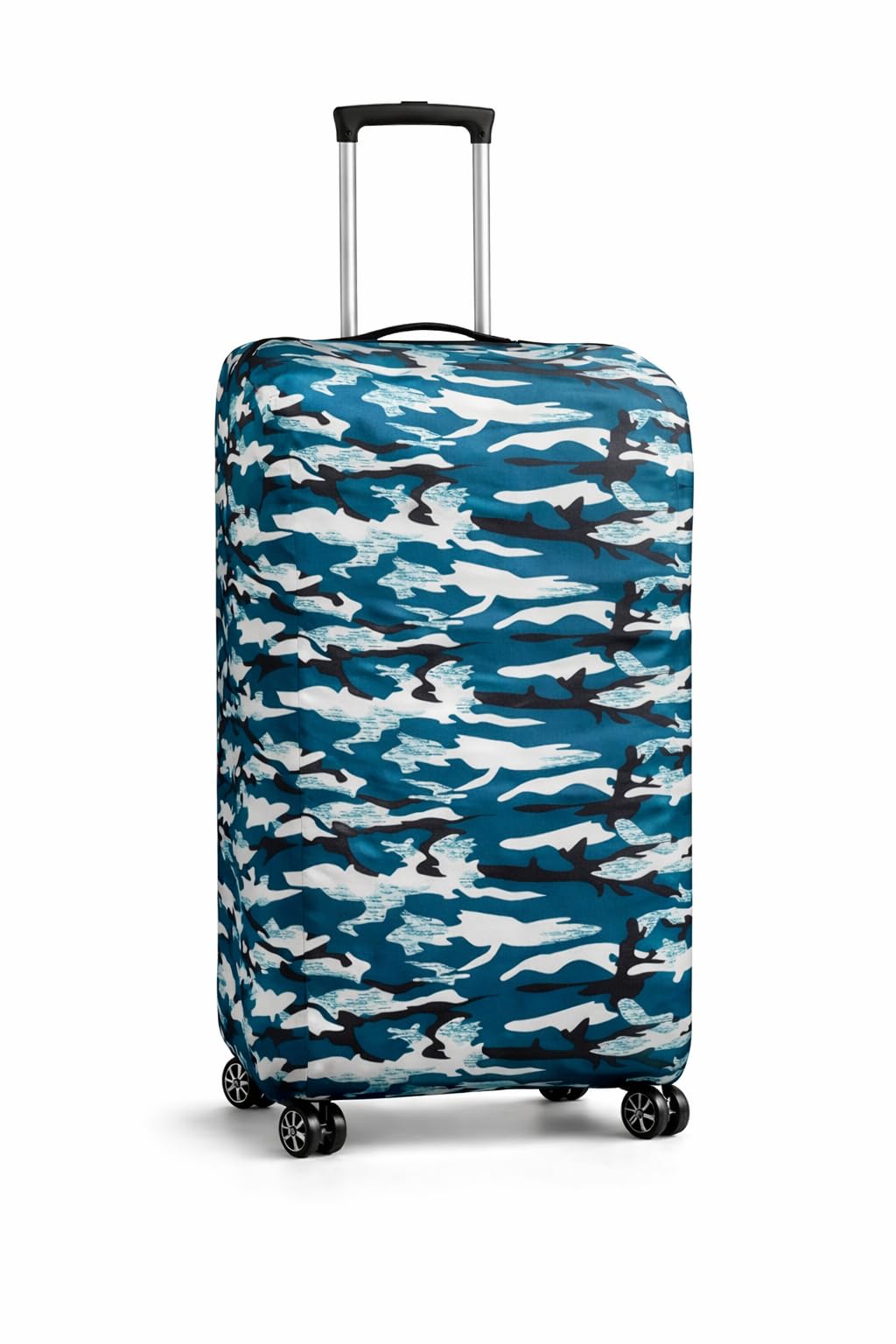 Stretchable Trolley Bag Cover | Printed Elastic Luggage Protector Cover for Travel Suitcase | Dustproof Washable Suitcase Cover (MILITRY, Medium)-picture-25