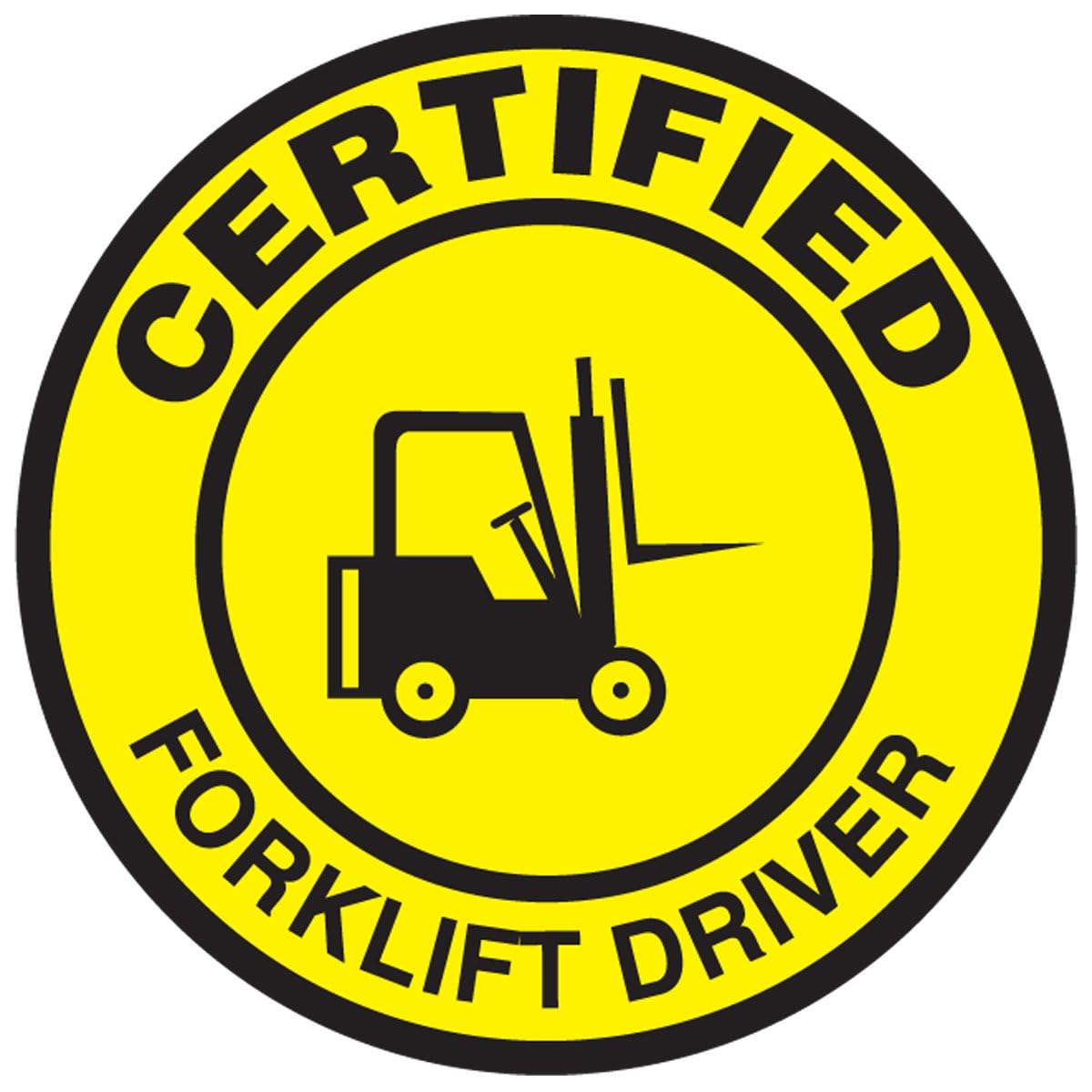 Autocollant vinyle Certified Forklift Driver pour éviter l'usage non autorisé - 6