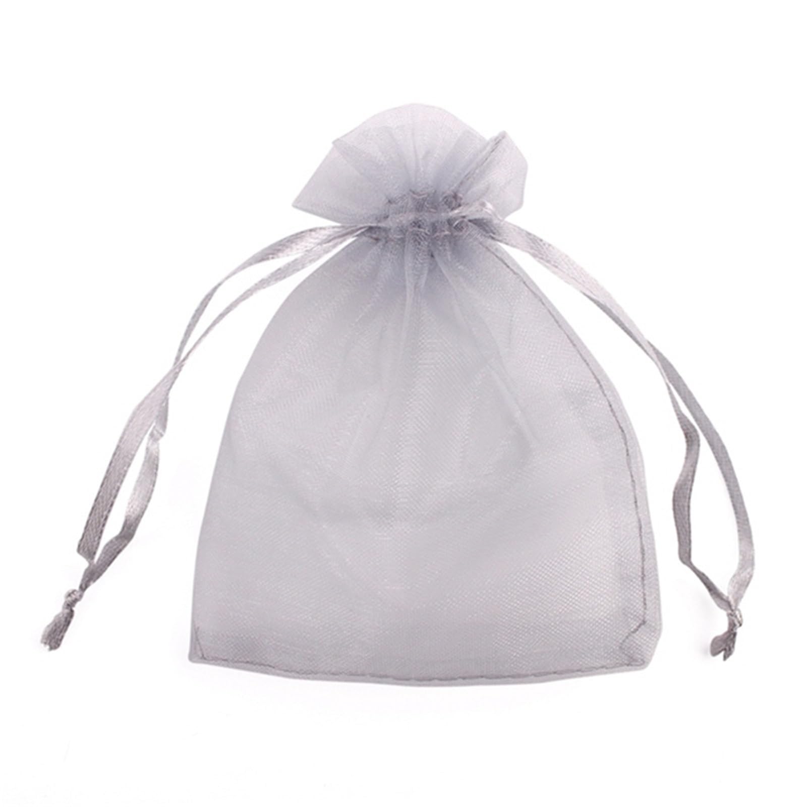 Doxicey Jewelry Package Bags 100pcs 5×7cm Drawstring Organza Bag small Pouches Jewelry Package Makeup Wedding Packaging Mesh Gift for Necklace Bracelet Earring Ring(Gray)